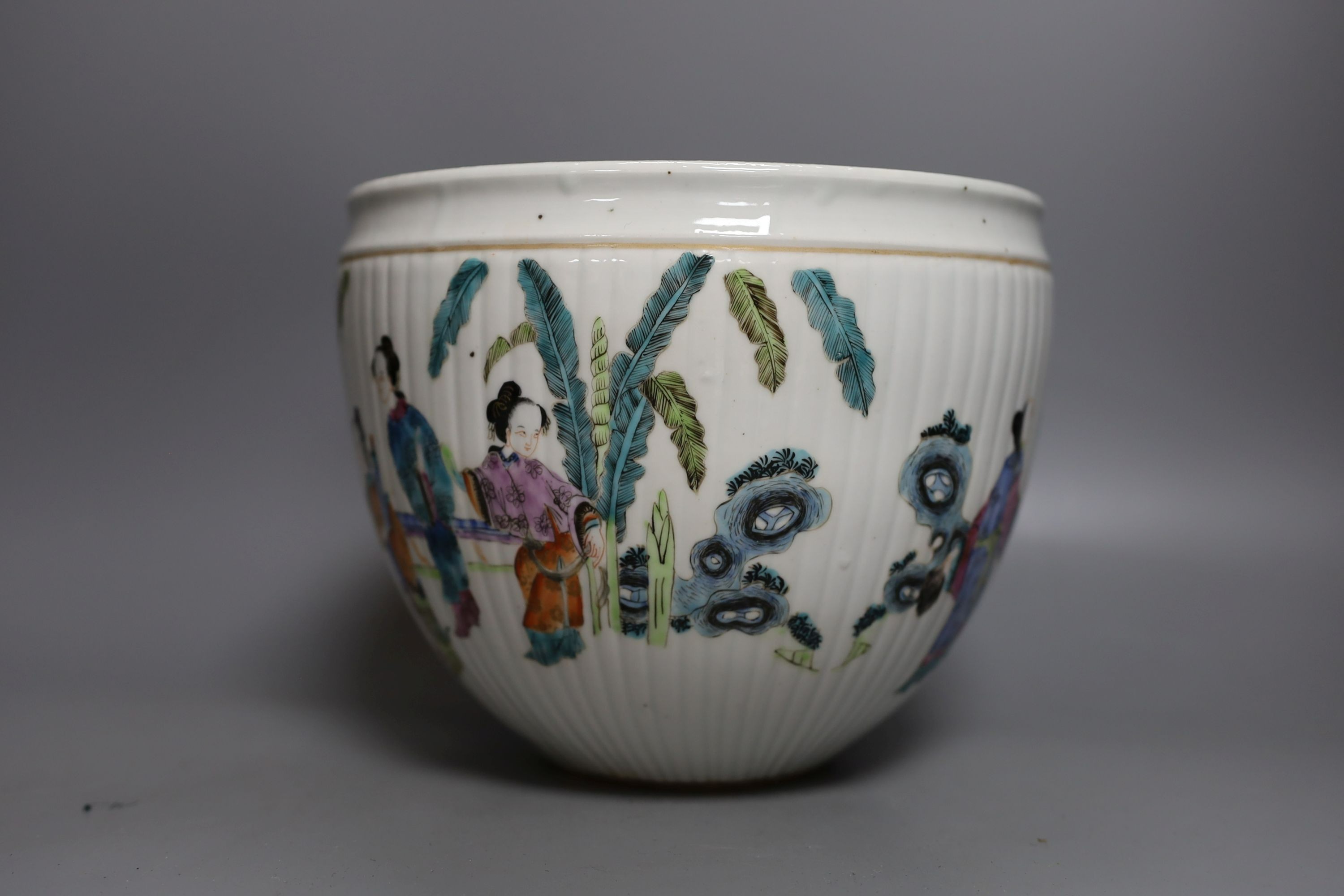 A Chinese famille rose jardiniere - 16cm tall